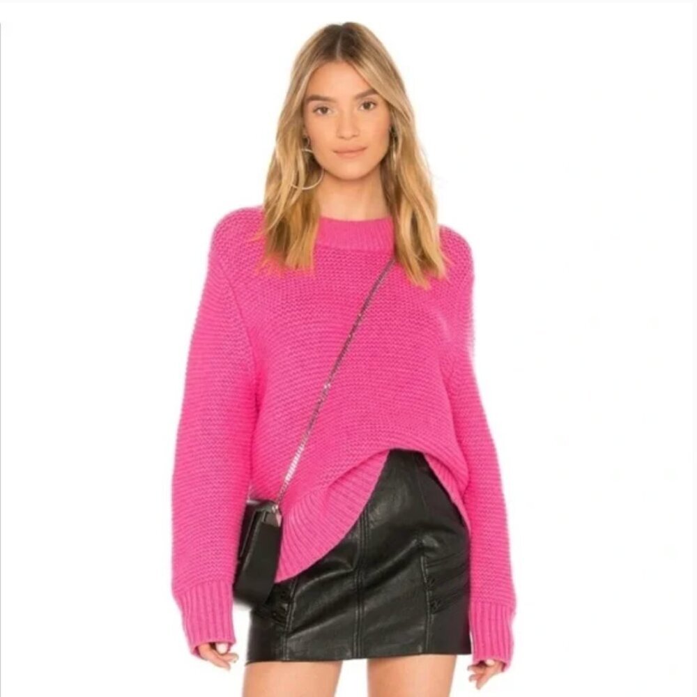Joie Bubblegum Pink Knit Sweater Size Small